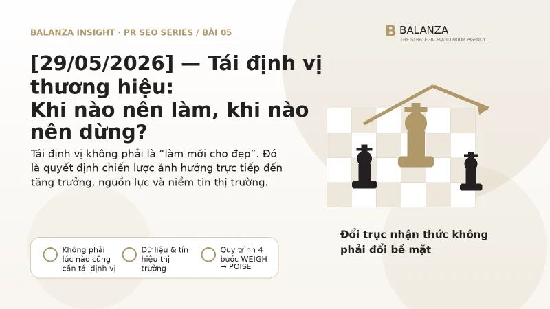 Tái định vị thương hiệu với trục chiến lược tăng trưởng mới