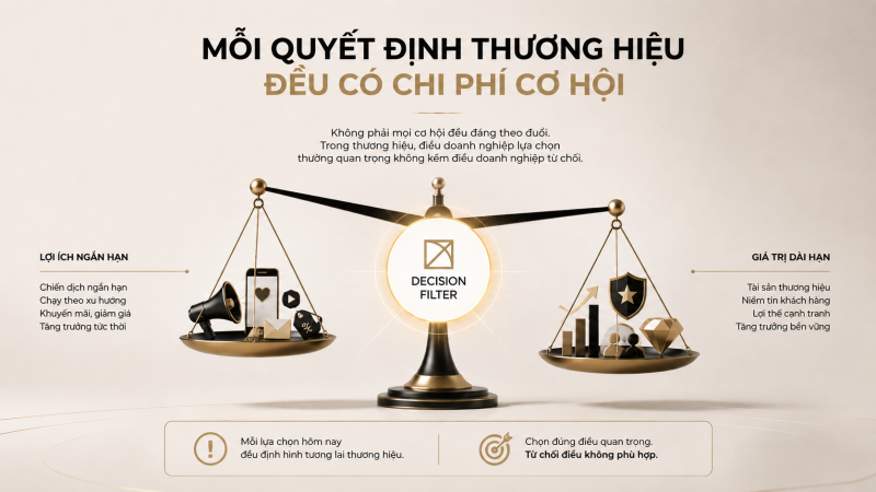 Balanza - Mỗi quyết định thương hiệu đều có chi phí cơ hội