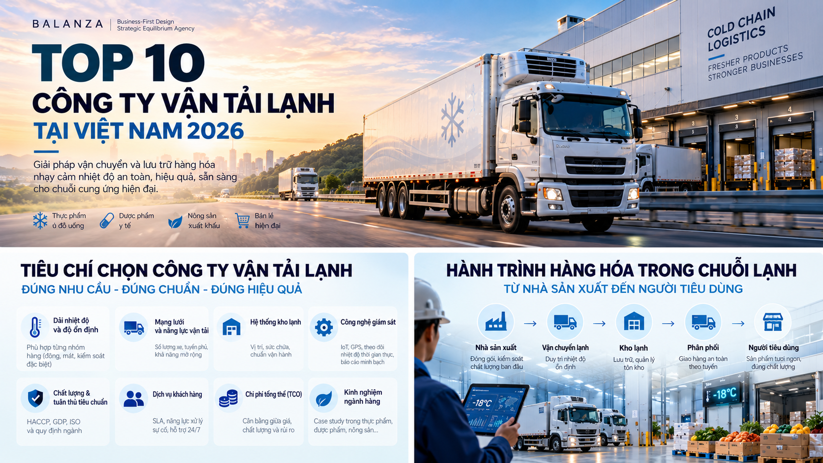 Hướng dẫn lựa chọn đơn vị vận tải lạnh và duy trì chuỗi lạnh tại Việt Nam năm 2026