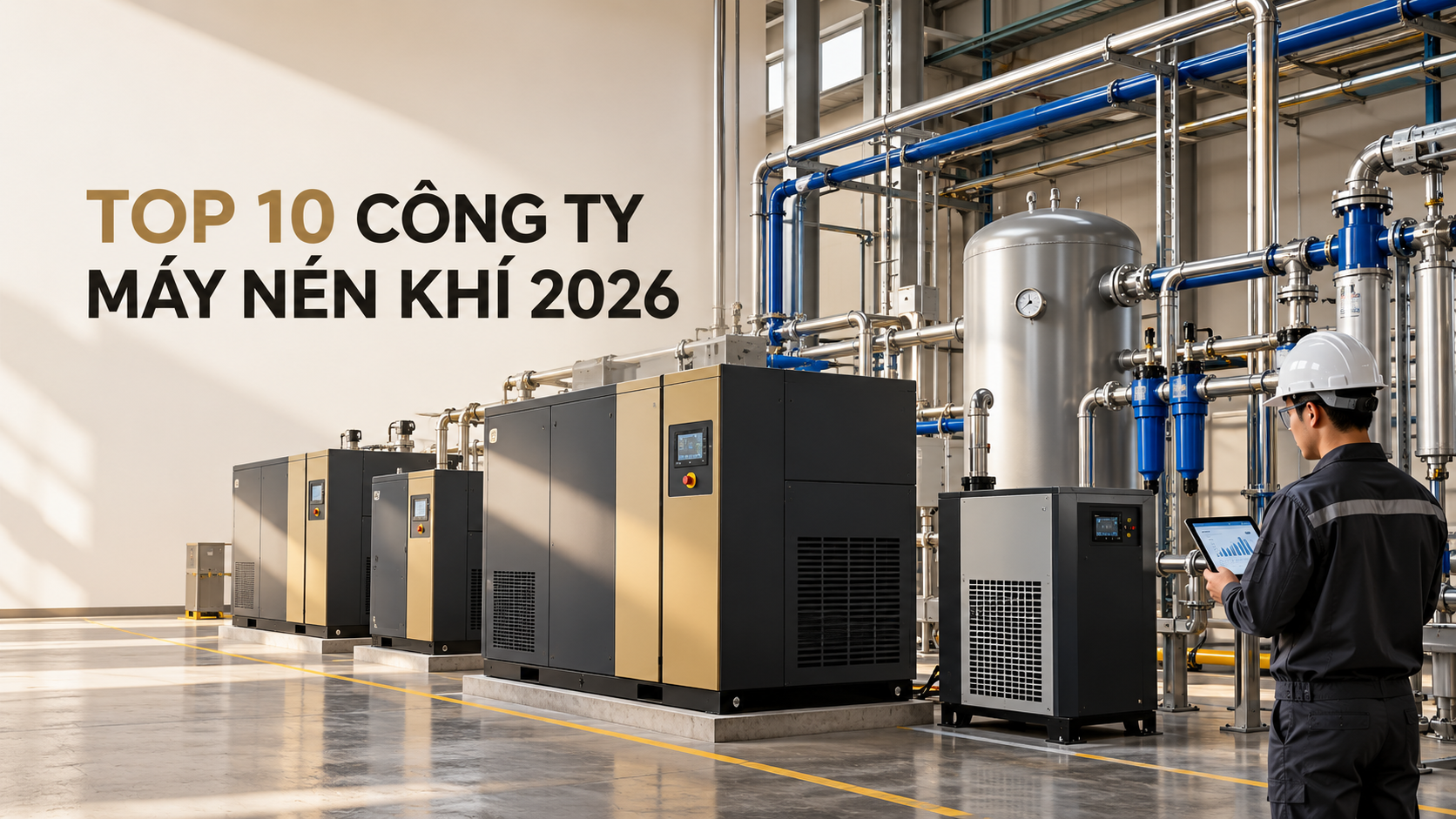 Top 10 công ty máy nén khí công nghiệp tại Việt Nam đáng tham khảo 2026